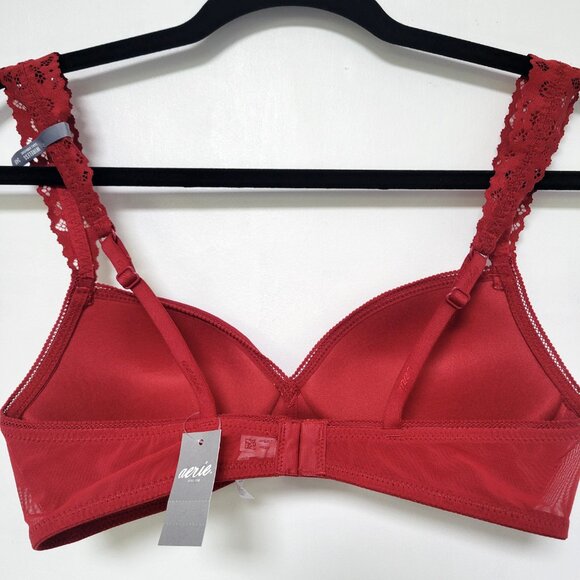 Aerie Real Happy Wireless Lightly Lined Bra Red 34B – New with Tags - Picture 5 of 11